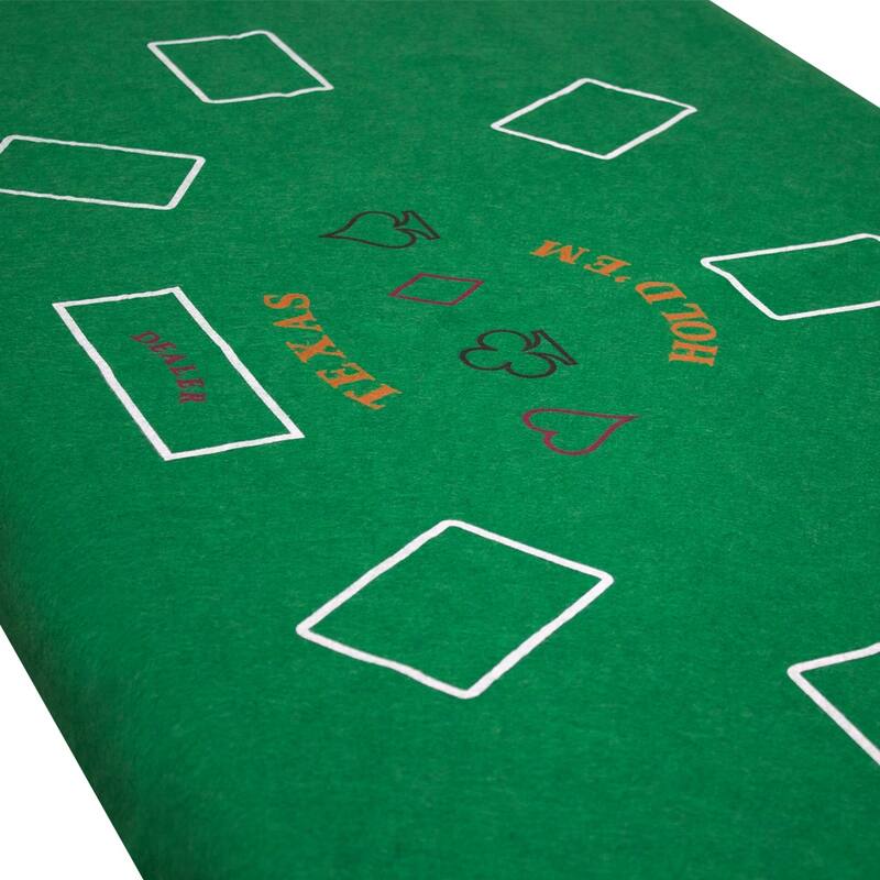 GSE™ 36"x72" Casino Texas Hold'em Poker Tabletop Layout Felt, Casino